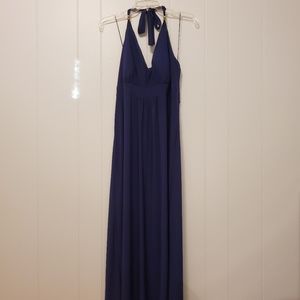Dress Barn | Deep Purple Long Halter Dress